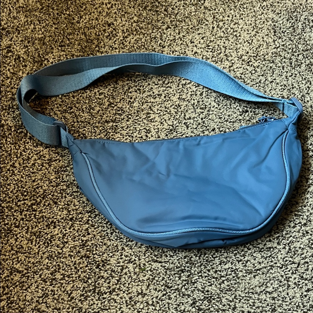 Blue Crescent Crossbody Sling Bag
